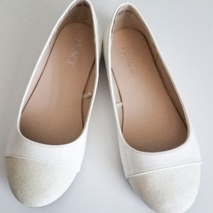 Girls Sparkle Toe Metallic June Ballet Flat